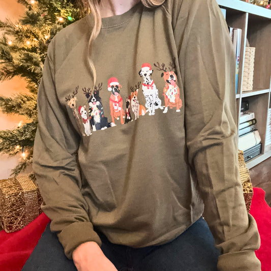 Festive Pups Lightweight Pullover