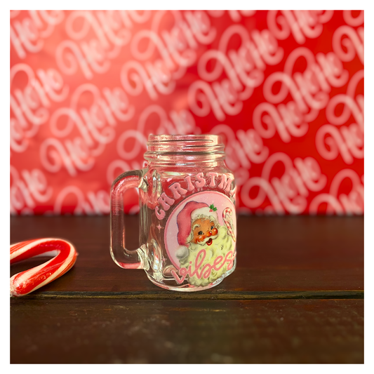 'Santa Vibes' Mason Jar Shot Glass